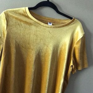 Old Navy Velvet Gold Shimmery Top